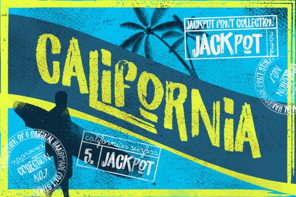 California Jackpot: A Bold Brush Display Font for Web Design