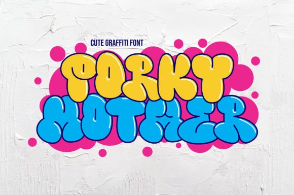 Elevate Your Brand with Porky Mother: A Bubbly Graffiti Display Font