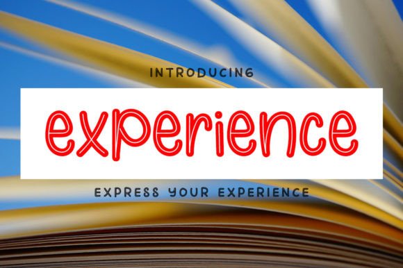 Experience: A Beautiful and Sweet Display Font for Elegant Publishing