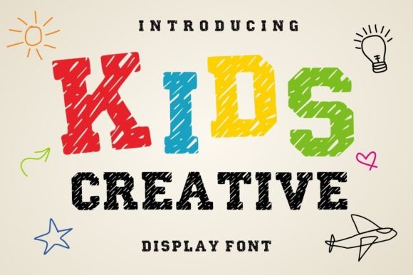 Kids Creative: A Friendly Display Font for Engaging Visuals