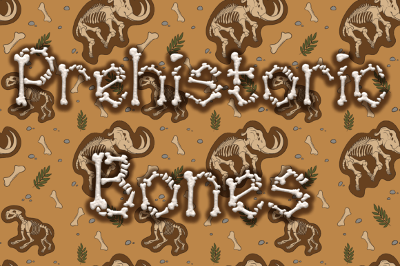 Unleash Creativity with Prehistoric Bones Font