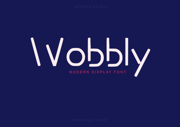 Wobbly: A Modern and Cool Custom Display Font
